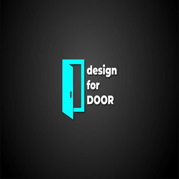 Simple Minimalist Door Window Logo Design Vector