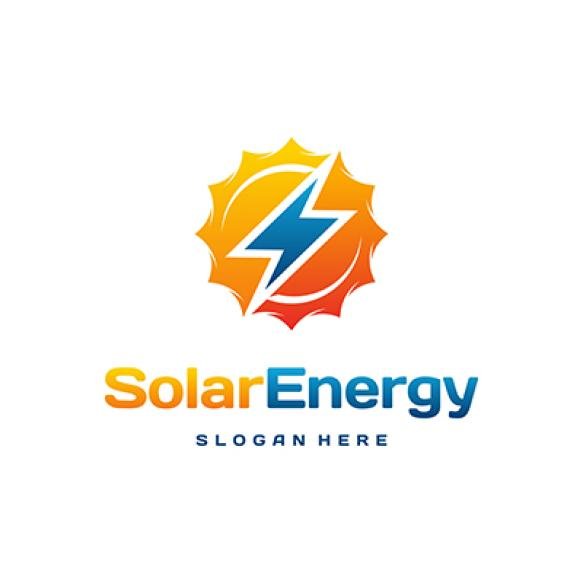 Solar Energy Logo Designs Concept Vector Electricity Tech Logo Template Vector