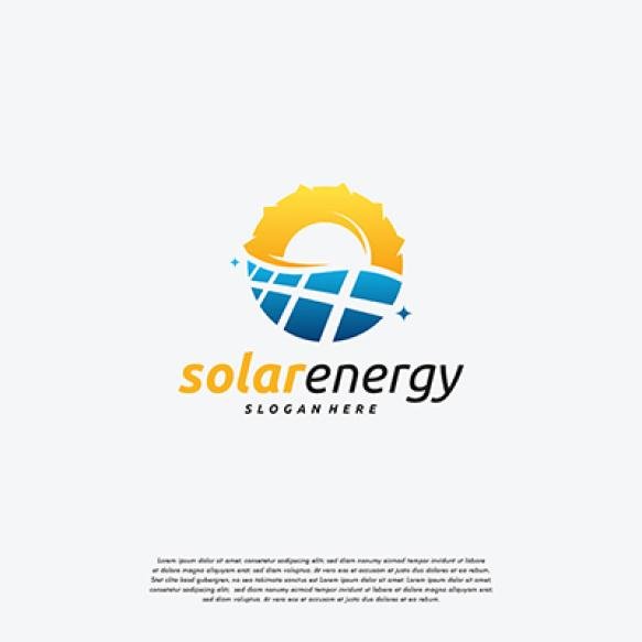 Solar Energy Logo Designs Vector Sun Power Logo