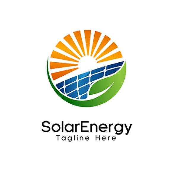Solar Energy Logo Renewable Green Energy Vector Illustration