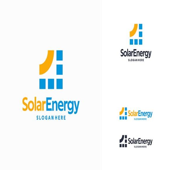 Solar Energy Panel Logo Designs Vector Sun Power Logo