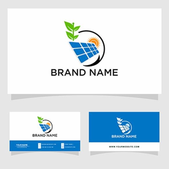 Vector Sun Solar Energy Logo Design Template