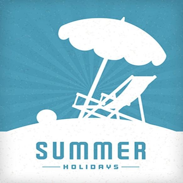 Beach Chaise Longue Chair Summer Vector Background