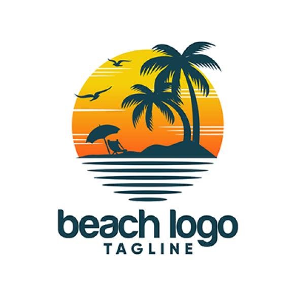 Beach Logo Vector Template 1