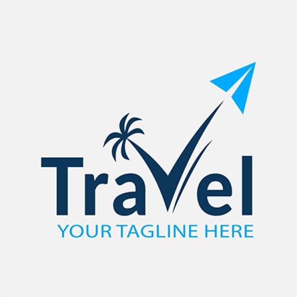 Travel Logo Vector Tramp Tree Illustrationcompany Logo