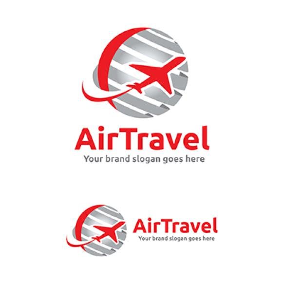 Jet Aircraft With Globe Symbol Travel Agency Tour Company Air Ticket Agency