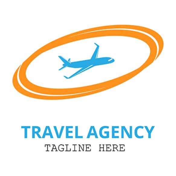 Travel Logo With Airplane Logo Design Vector