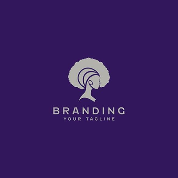 African Woman Logo Design Template