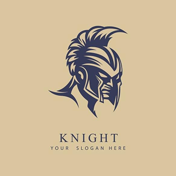 Knight Warrior Helmets Heraldry Armor Gladiator Logo Silhouette