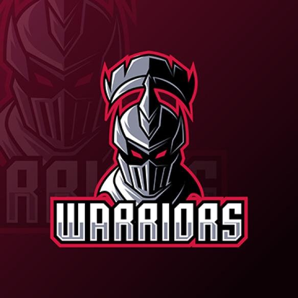 Warrior Spartan Roman Knight Mascot Gaming Logo Design Template