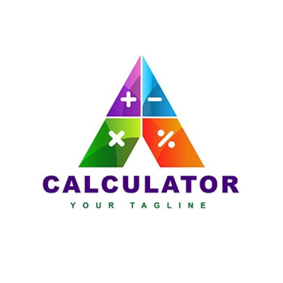 Letter K Logo With Accounting Calculator Concept