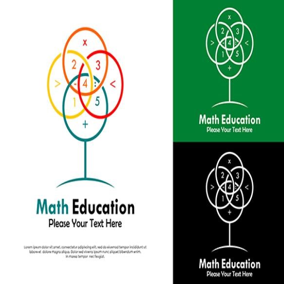 Math Education Logo Template Illustration