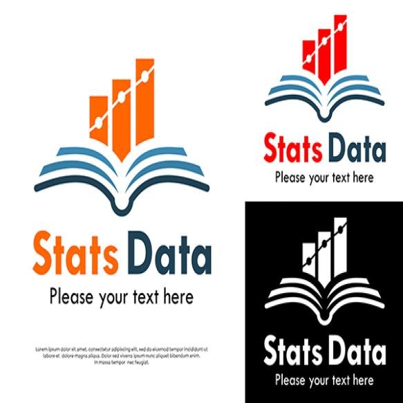 Stats Data Symbol Logo Template Illustration
