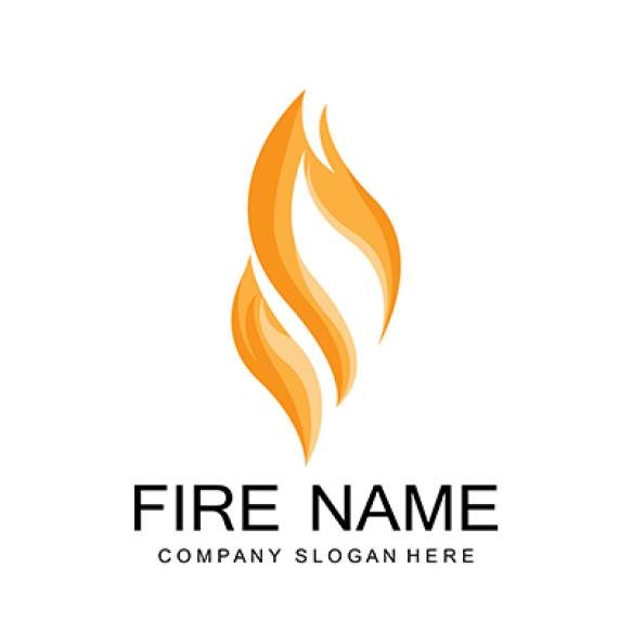 Burning Flame Logo Design Product Brand Icon Illustration