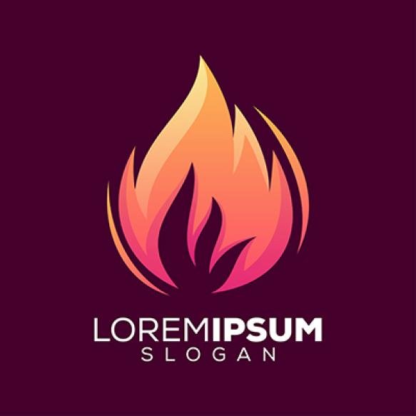 Fire Colorful Logo Design Template