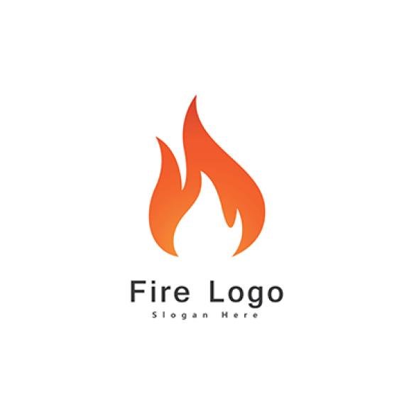 Fire Flame Logo Design Vector Template Drop Silhouette Creative Droplet Burn Elegant Bonfire Logotyp