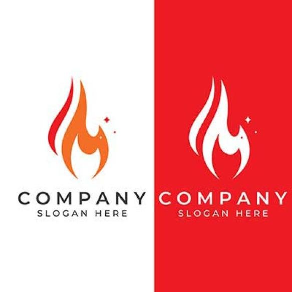Fire Flame Logo Fireball Logo Embers Using Vector Illustration Template Design Concept