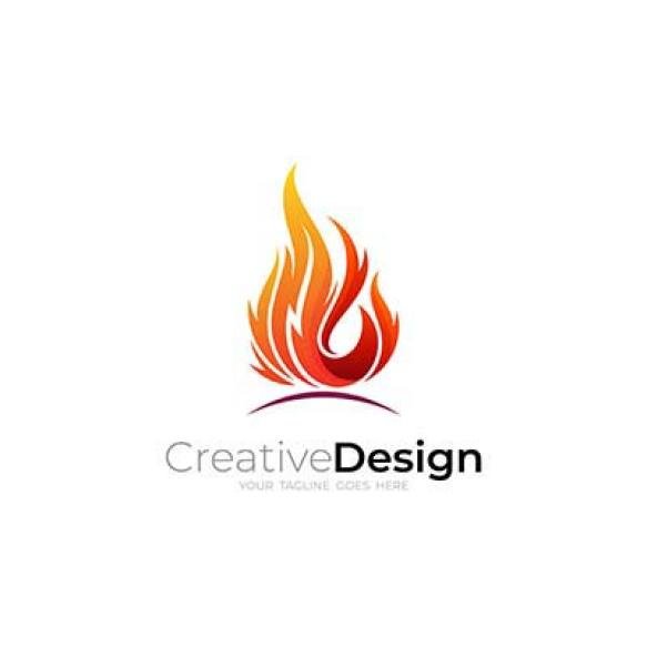 Fire Logo Template Abstract Fire Logo 3d Colorful