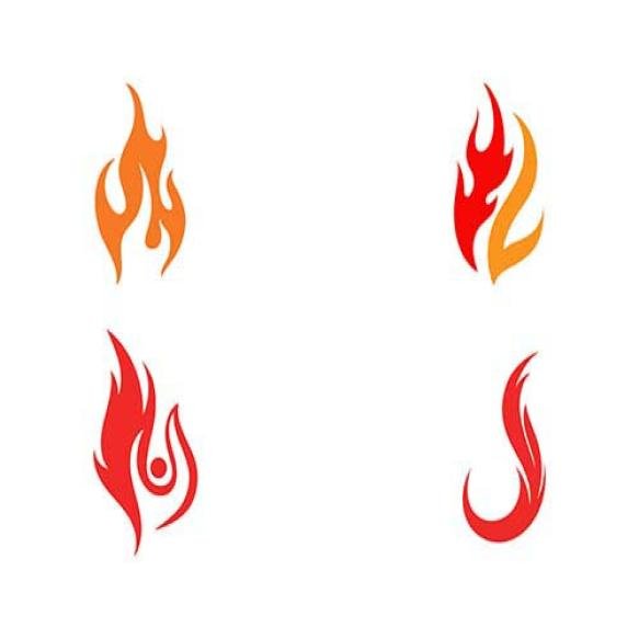 Fire Logo Template Flame Symbol Icon Vector
