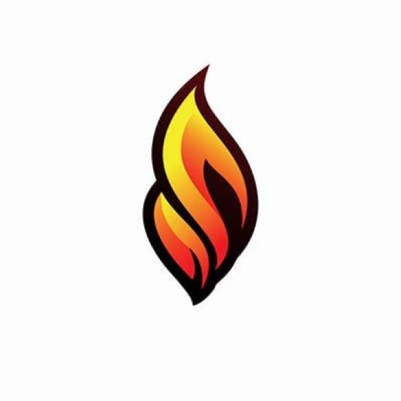 Flame Logo With Black Orange Flame