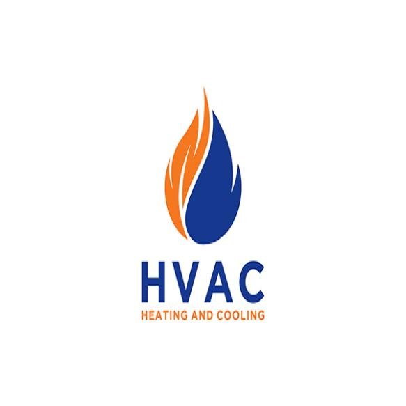 Hvac Service Logo Design With Heating Cooling