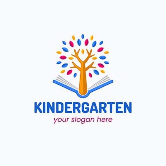 Hand Drawn Kindergarten Logo Template