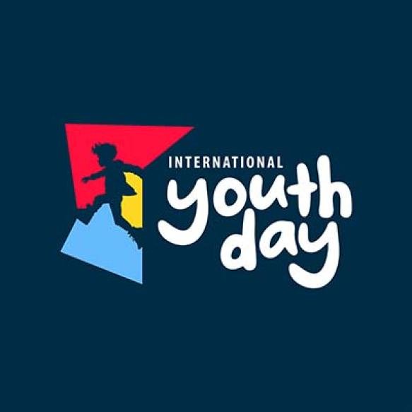 International Youth Day Typography Funky Colorful Youth Logo Youth Day Illustration