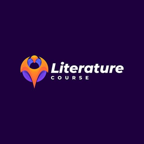 Logo Literature Course Gradient Colorful Style
