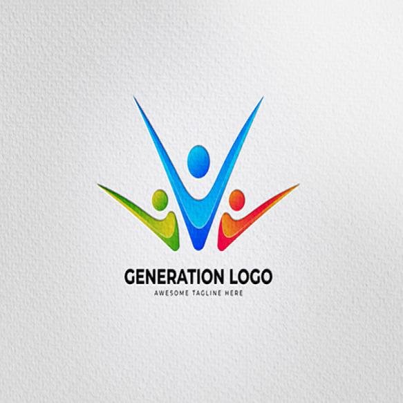 Premium Three Color Culture Generation Logo Design Template Eps
