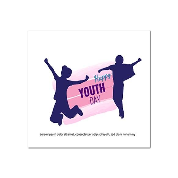 Vector Background Happy International Youth Day Concept
