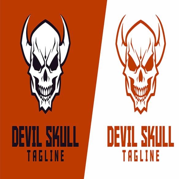 Devil Skull Illustration Logo Mascot Art Sports Esport Teams Demon Skull Graphic