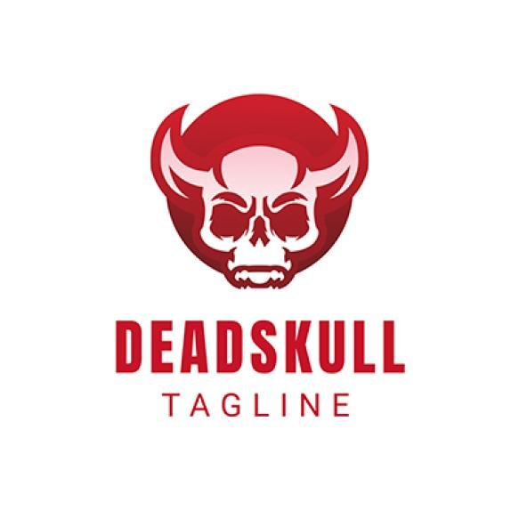 Gradient Skull Logo Template