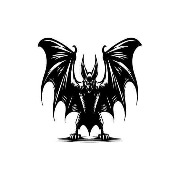 Halloween Bat Silhouette Vector Illustration