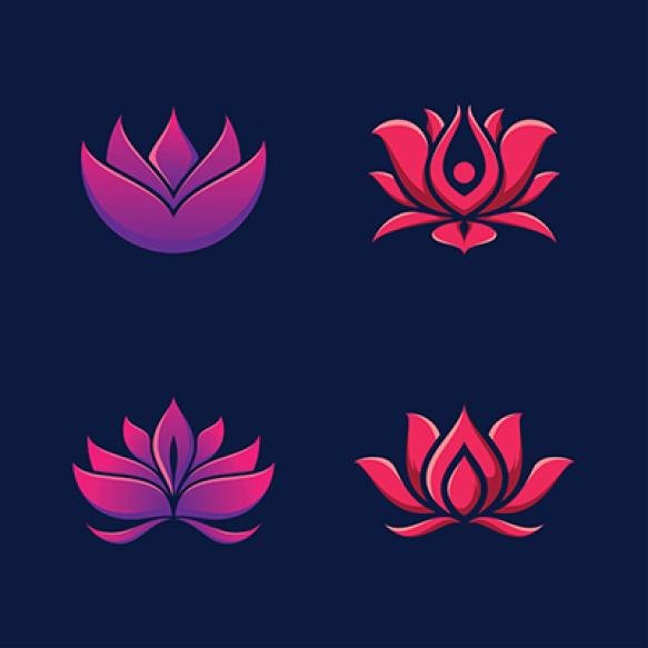 Beauty Lotus Flower Logo Spa Logo Vector Yoga Therapy Symbol (1)