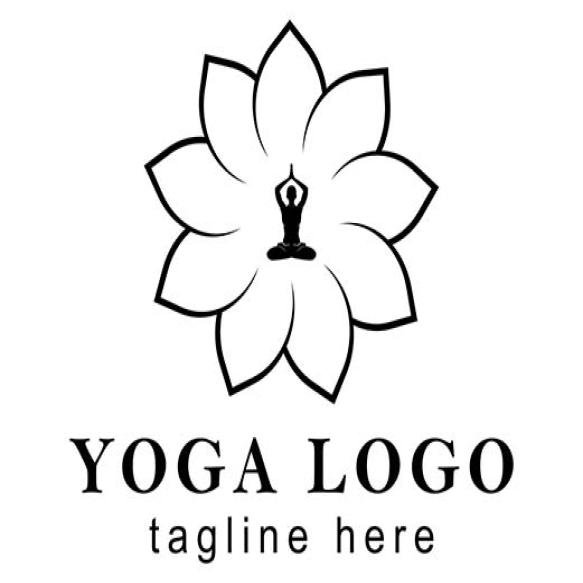Lotus Flower Logo With Human Silhouette Mandala Art Color