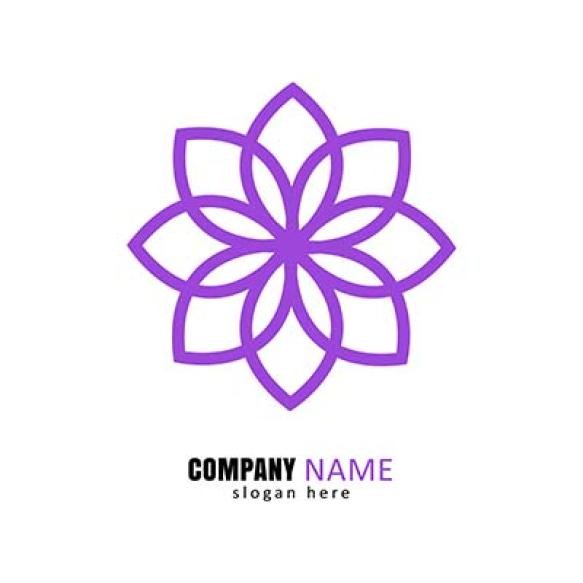 Lotus Flower Shaped With Line Art Technique