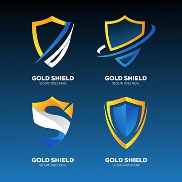 Blue Background With Blue Background With Shield Shield Shield Shield
