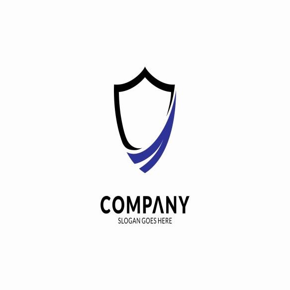 Simple Shield Flat Logo Template