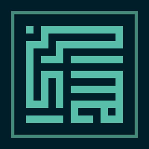 Allahu Akbar Arabic Calligraphy Text Khat Kufi Style