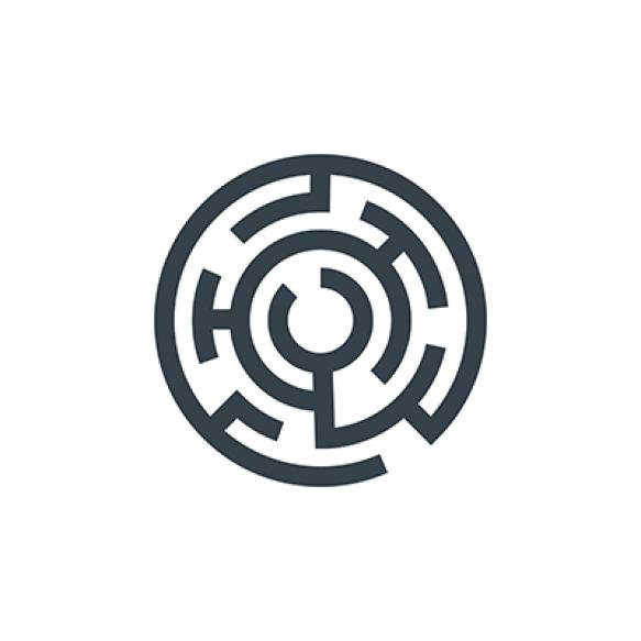 Circle Maze Concept Logotype Template Design Business Logo Icon Shape Circle Maze Simple Logo Illust