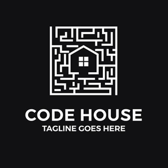House Code Logo Design Template