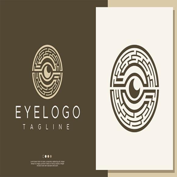 Line Eye Logo Design Template Abstract Eye Logo Vector