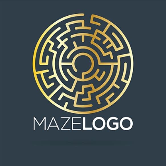 Maze Labyrinth Logo Template Vector Illustration (1)