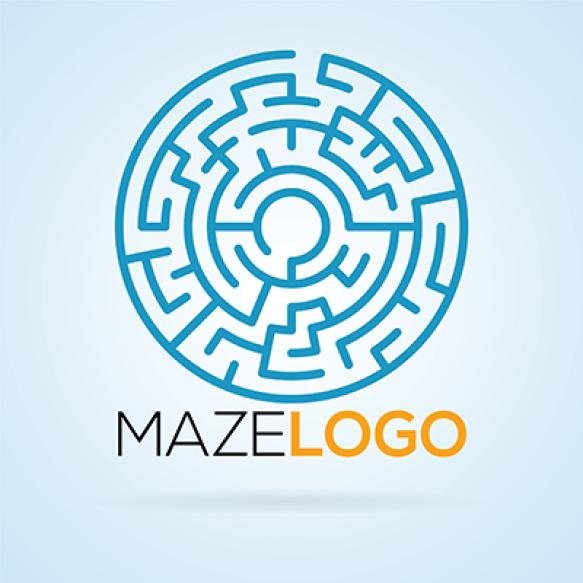 Maze Labyrinth Logo Template Vector Illustration (2)