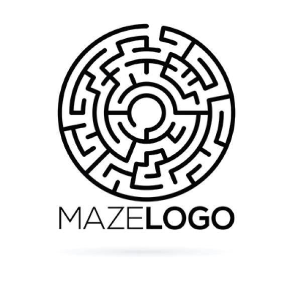 Maze Labyrinth Logo Template Vector Illustration (3)