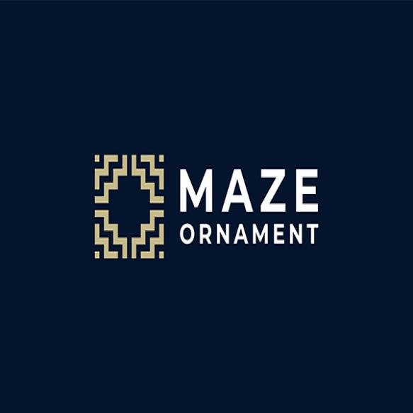 Maze Ornament Classic Professional Gold Logo Design