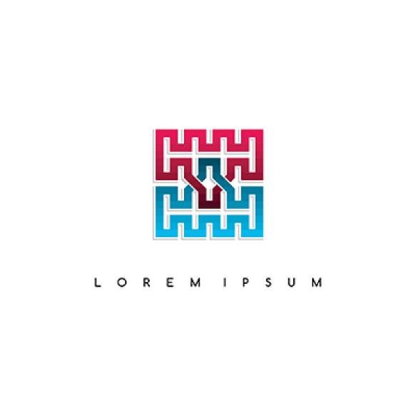 Overlaping Triangle Logo Logotype Vector Art