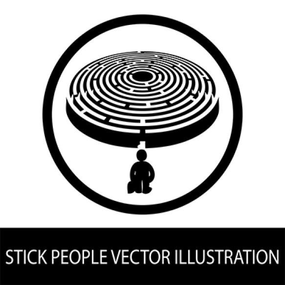 Stick People Vector Illustration Designs