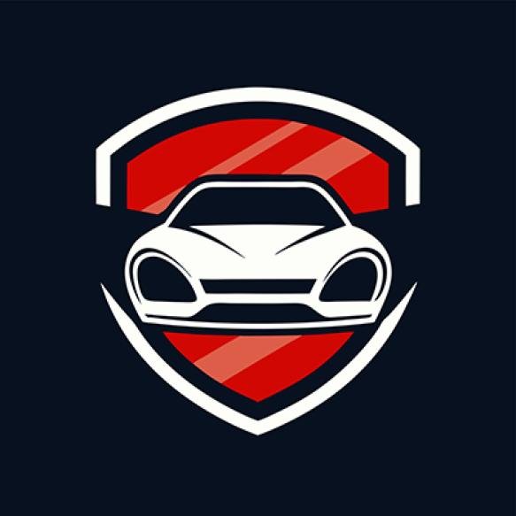 Black Red Sign That Says Car With Red Stripe