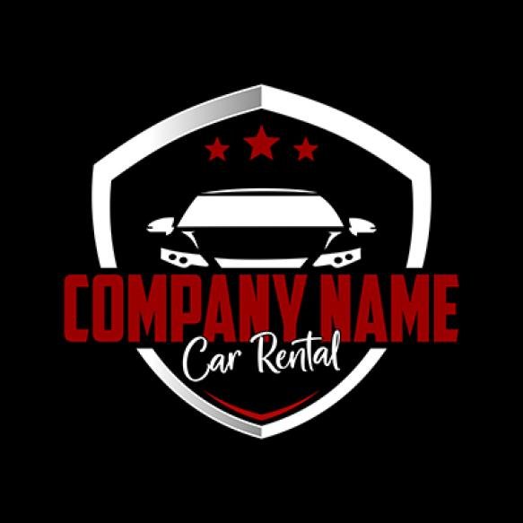 Car Rental Company Logo Design Isolated White Background